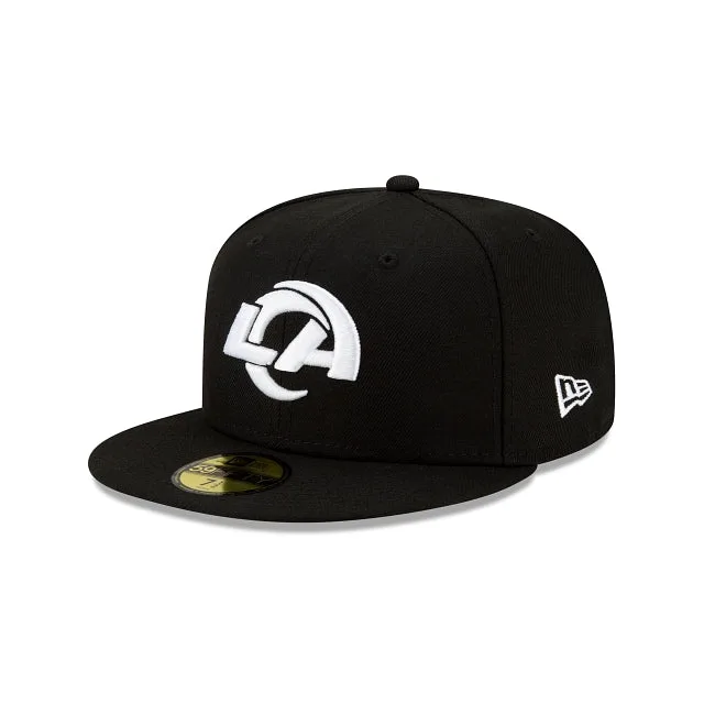 Los Angeles Rams Chapeau ajusté 59FIFTY noir et blanc
