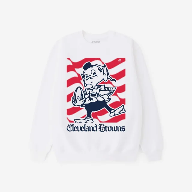 Cleveland Browns Sweat-shirt à col rond avec logo American Heritage