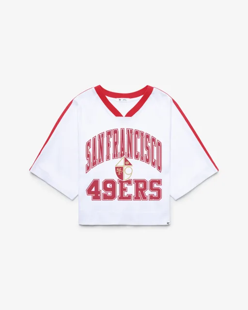 San Francisco 49ers HISTORIQUE BIG OVERARCH '47 FEMME DROP NEEDLE RAGLAN JERSEY