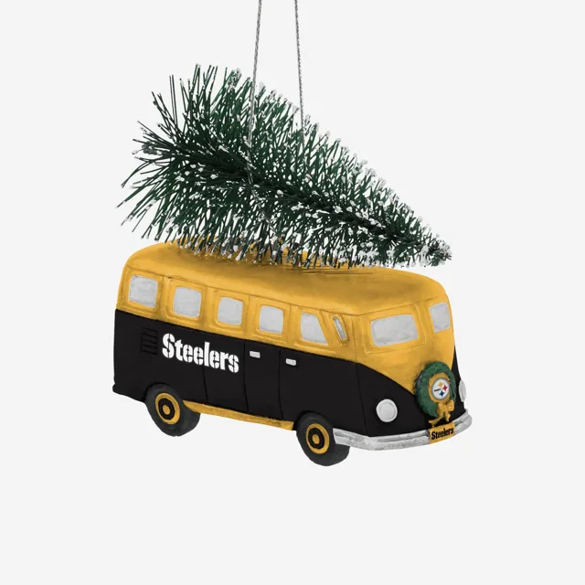 Pittsburgh Steelers Bus rétro avec ornement d'arbre
