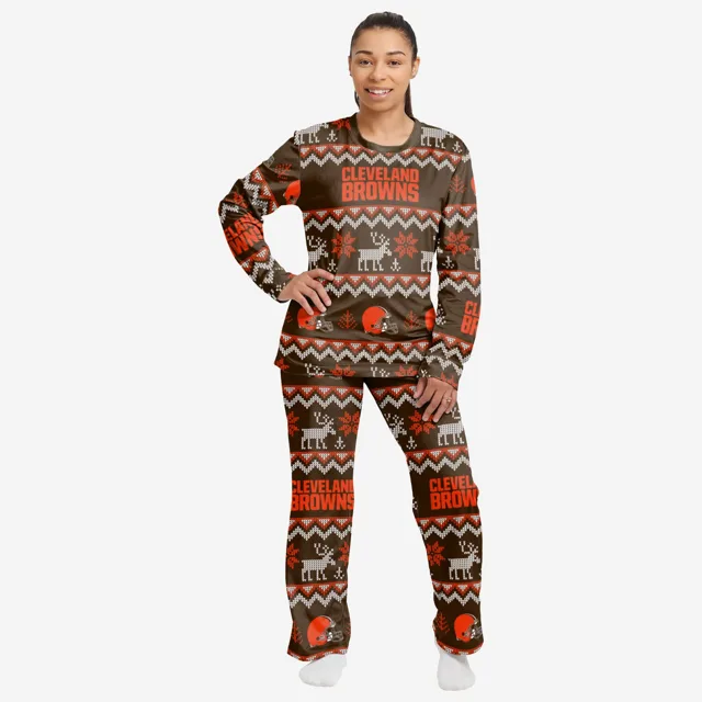 Cleveland Browns Pyjama de vacances en famille à motif laid pour femme