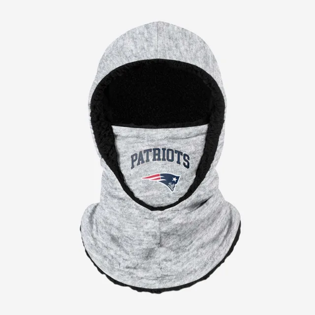 New England Patriots Snood à capuche gris chiné avec grand logo