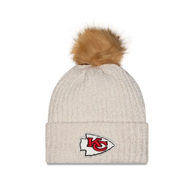 Kansas City Chiefs Bonnet en tricot à pompon en lin Sandy pour femme