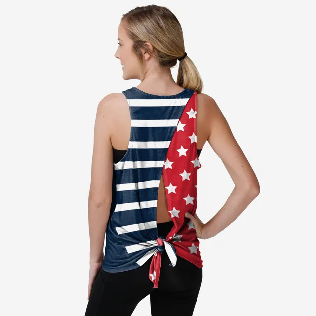 New England Patriots Haut sans manches Americana Tie-Breaker pour femme