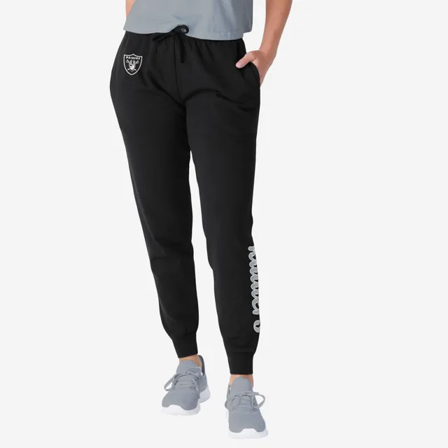 Las Vegas Raiders Pantalon de jogging noir avec mot-symbole pour femme