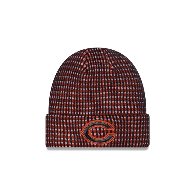 Chicago Bears 2026 Sideline Bonnet en tricot à revers pour enfants par temps froid