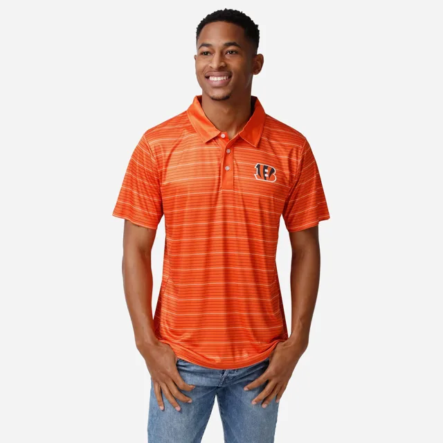 Polo rayé en polyester Cincinnati Bengals