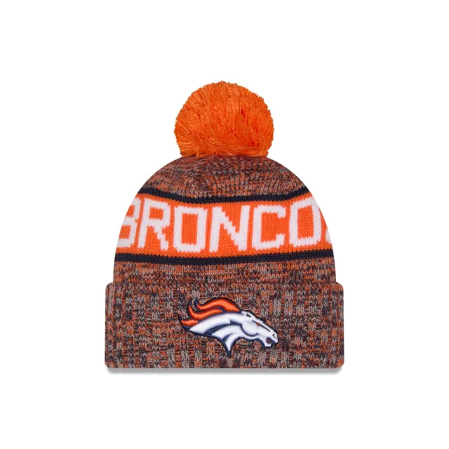 Denver Broncos Bonnet en tricot à pompon tricolore