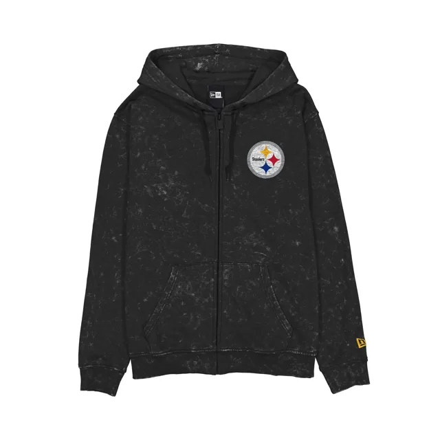 Pittsburgh Steelers Sweat à capuche entièrement zippé délavé