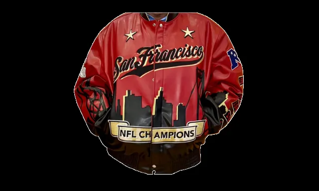 SAN FR 49ERS 5X SUPER BOWL VESTE EN CUIR VÉGÉTALIEN "49ERS SUPER BOWL" NFL 201 SF5TIME