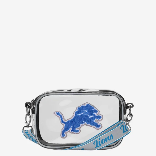 Detroit Lions Sac à bandoulière transparent avec logo chenille