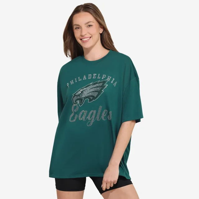 Philadelphia Eagles T-shirt surdimensionné avec logo strass pour femme