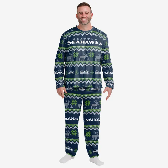 Seattle Seahawks Pyjama de vacances en famille à motif laid pour hommes