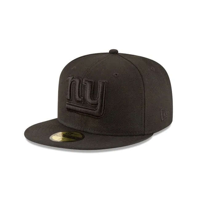 New York Giants Noir sur Noir 59FIFTY Chapeau ajusté