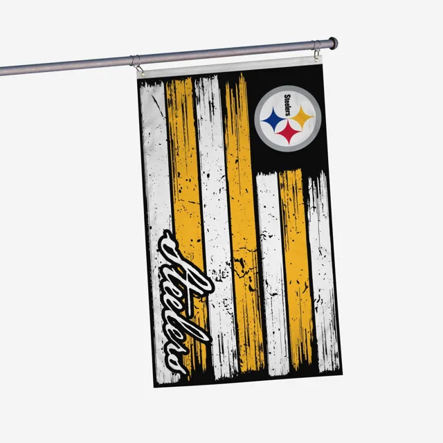 Pittsburgh Steelers Drapeau horizontal Americana à coup de pinceau