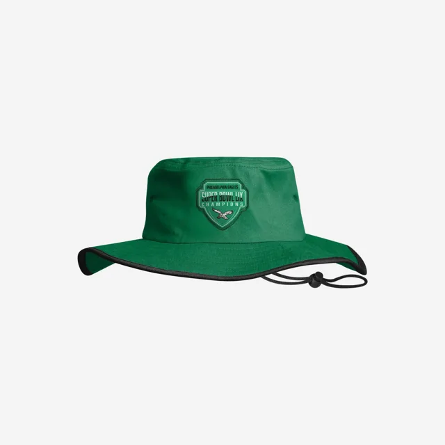 Philadelphia Eagles Super Bowl LIX Champions Kelly Green Solid Boonie Hat