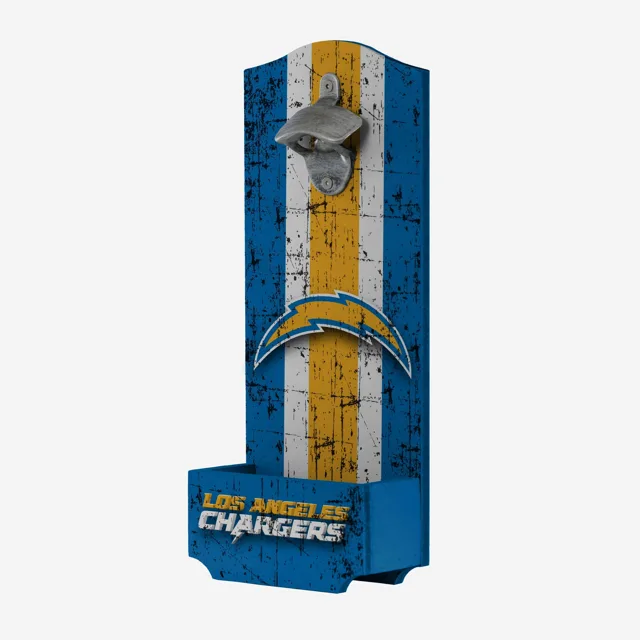Los Angeles Chargers Panneau ouvre-bouteille en bois