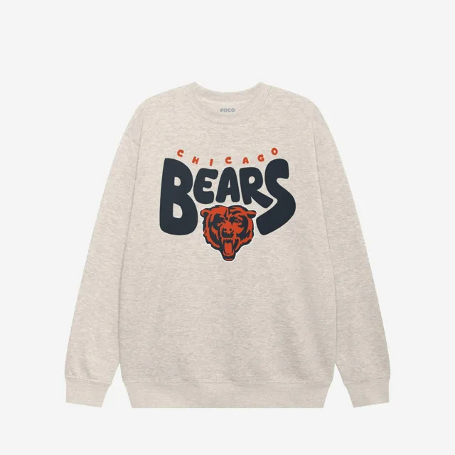 Sweat-shirt à col rond bulle Chicago Bears