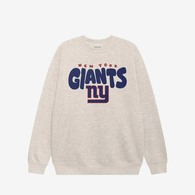 Sweat-shirt à col rond bulle New York Giants