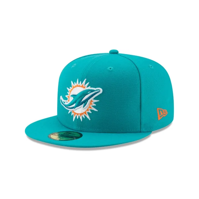 Miami Dolphins Bleu sarcelle 59FIFTY Chapeau ajusté