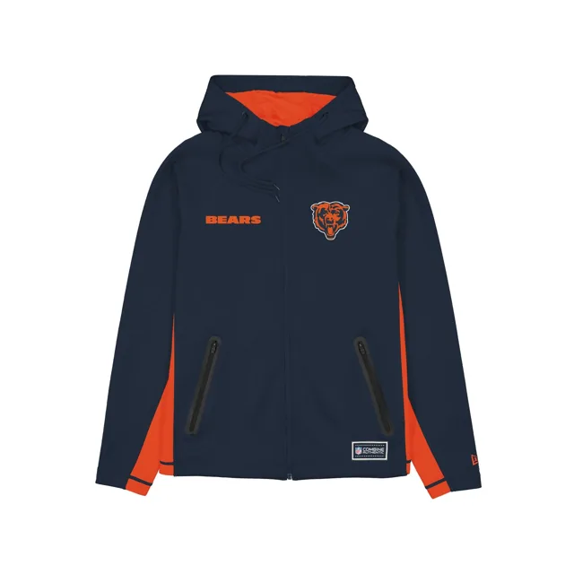 Chicago Bears Combine Sweat à capuche entièrement zippé