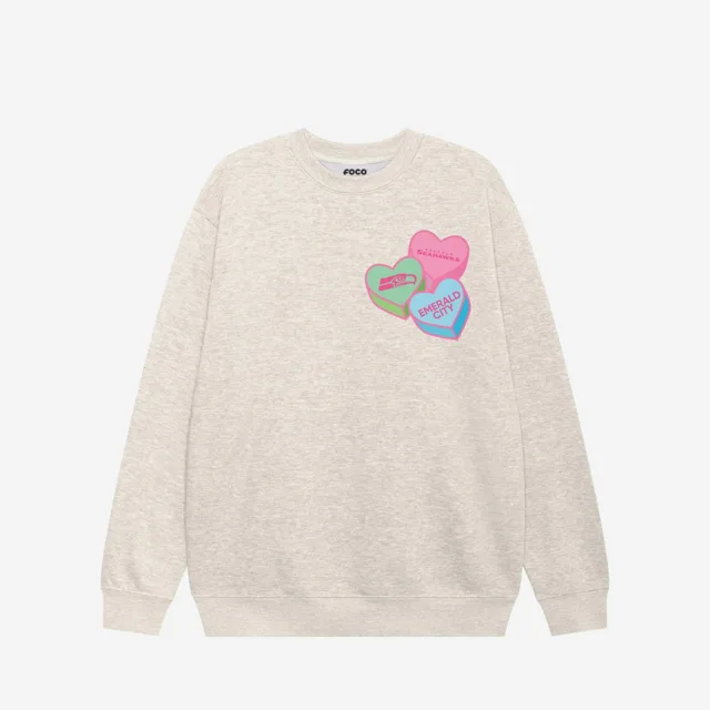 Seattle Seahawks Sweat-shirt à col rond Candy Heart