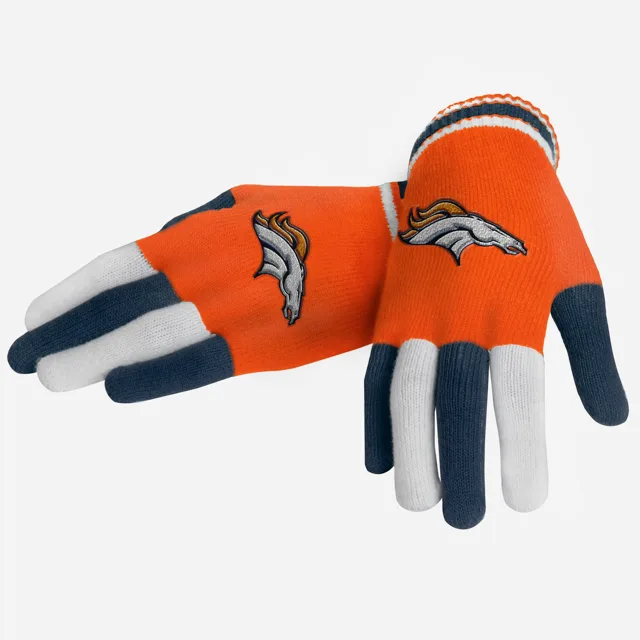 Gants en tricot multicolore Denver Broncos