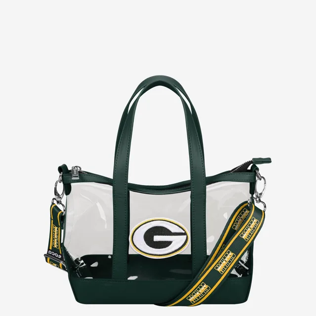 Green Bay Packers Mini sac fourre-tout transparent à bandoulière