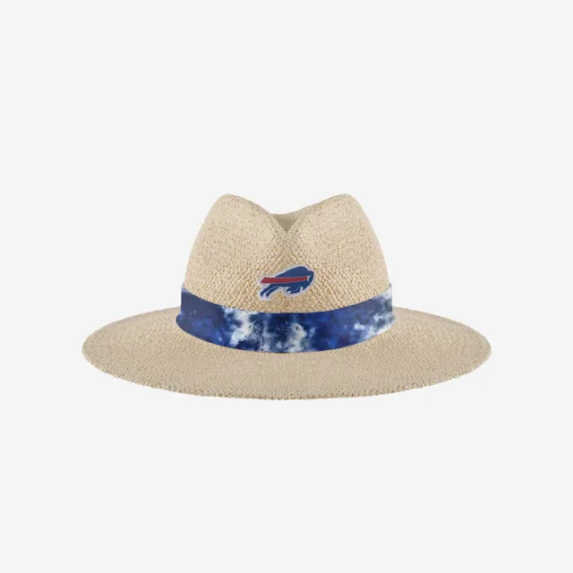 Buffalo Bills Chapeau de Paille avec Ruban Tie-Dye pour Femme