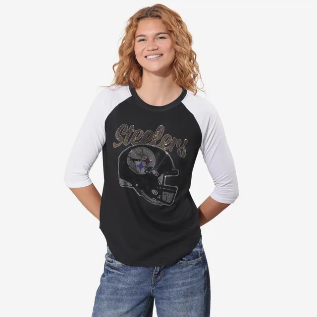 Pittsburgh Steelers T-shirt raglan strass