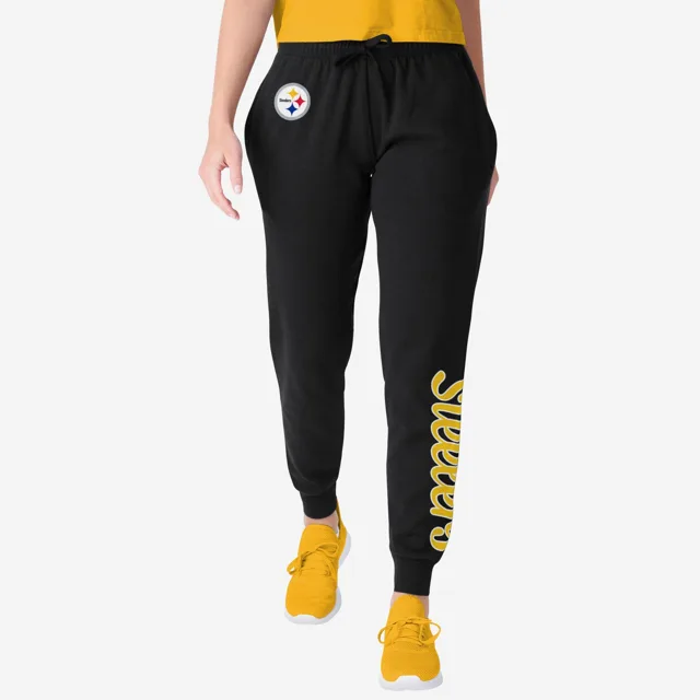 Pittsburgh Steelers Pantalon de jogging noir avec mot-symbole pour femme