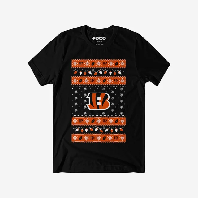 Cincinnati Bengals T-shirt pull lumières de Noël