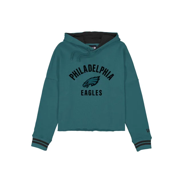 Philadelphia Eagles Sweat à capuche court collégial pour femmes