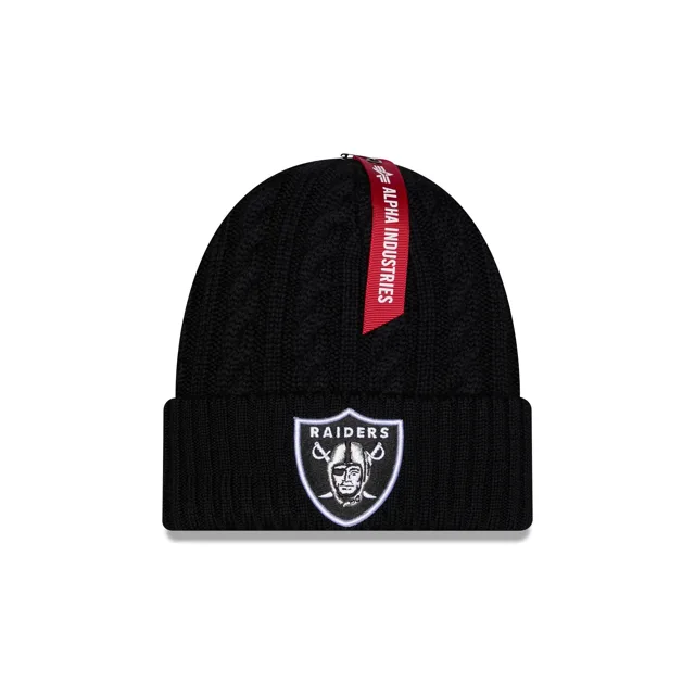 Alpha Industries x Las Vegas Raiders Bonnet en tricot torsadé