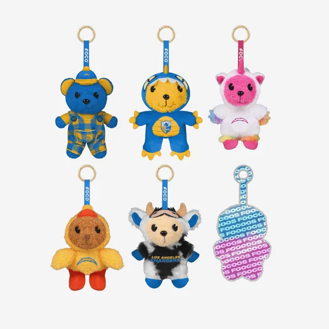 Los Angeles Chargers FOOCOOS Peluche Sac Charm Porte-clés Blind Box Série 1