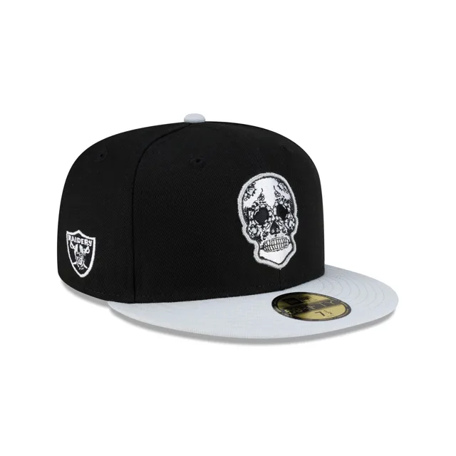 Las Vegas Raiders Sugar Skull 59FIFTY Chapeau ajusté