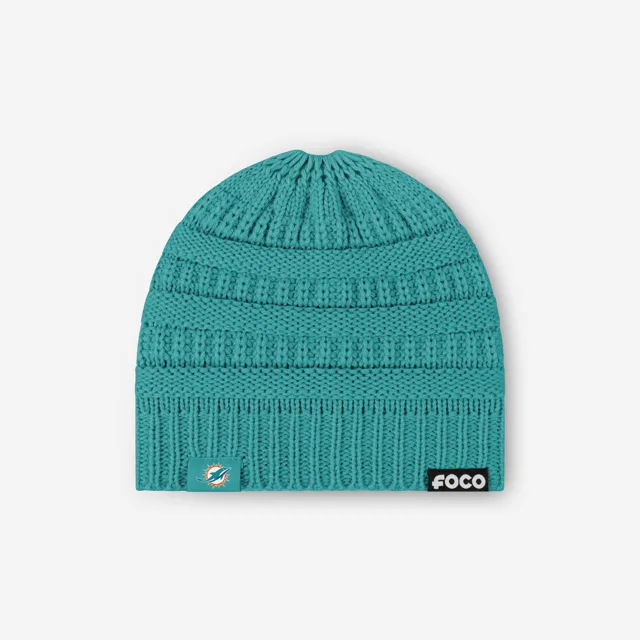 Miami Dolphins Bonnet queue de cheval solide pour femme