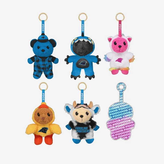Carolina Panthers FOOCOOS Peluche Sac Charm Porte-clés Blind Box Série 1