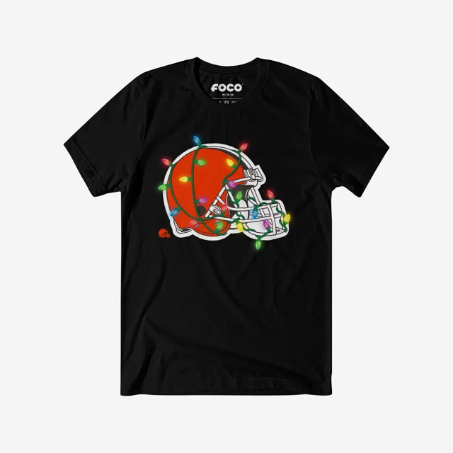 Cleveland Browns T-shirt avec logo principal Holiday Lights