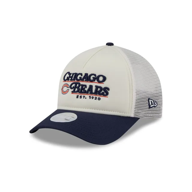 Chicago Bears Casquette de camionneur blanche 9FORTY M-Crown A-Frame Retro Chrome pour femmes