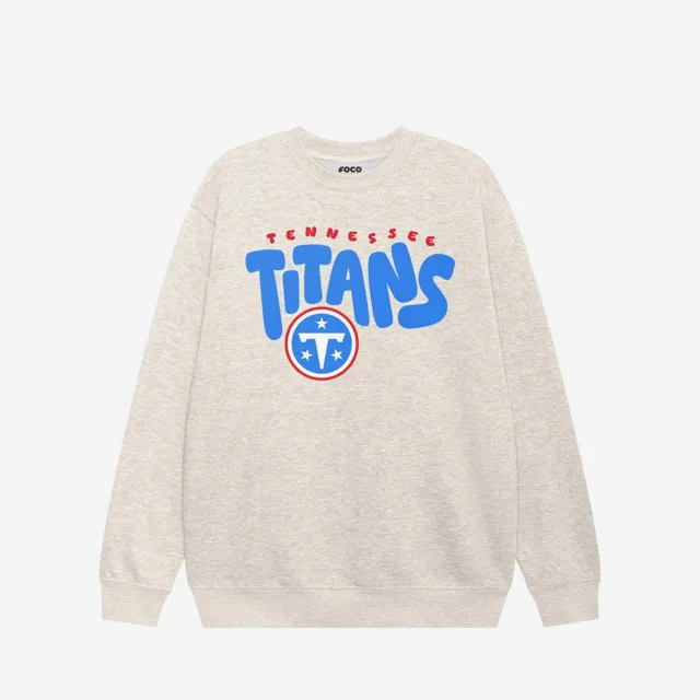 Sweat-shirt à col rond bulle Tennessee Titans