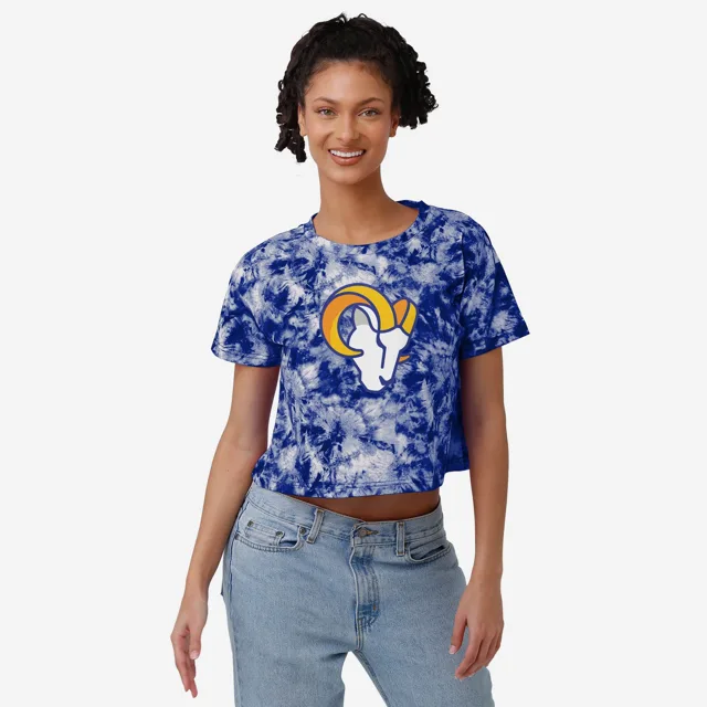 Los Angeles Rams Haut court à grand logo tie-dye pour femme