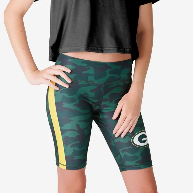 Green Bay Packers Short de vélo camouflage pour femme