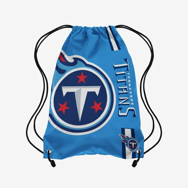 Tennessee Titans Sac à dos bleu avec grand logo de couleur alternative avec cordon de serrage