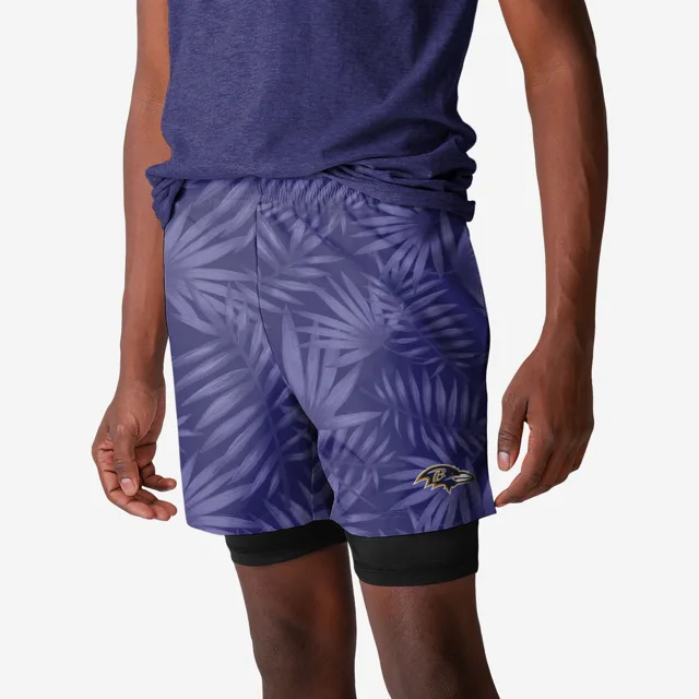 Baltimore Ravens Short doublé noir fleuri