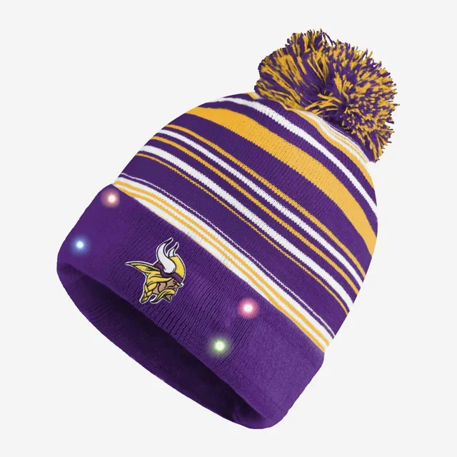Bonnet lumineux à rayures horizontales Minnesota Vikings