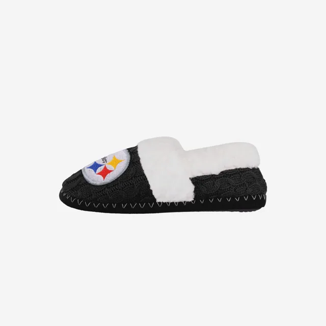 Pittsburgh Steelers Pantoufles mocassins couleur équipe pour femmes