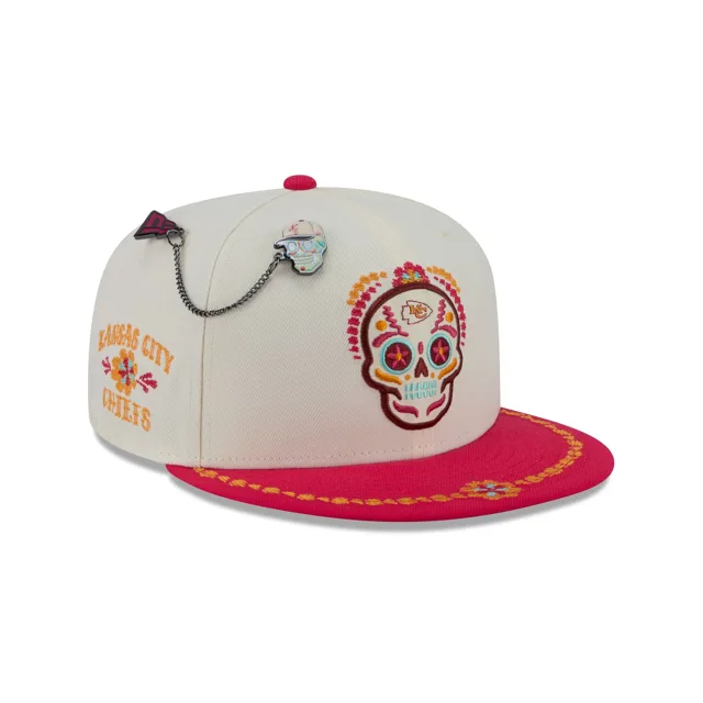 Kansas City Chiefs Jour des Morts Chrome Blanc 59FIFTY Chapeau ajusté