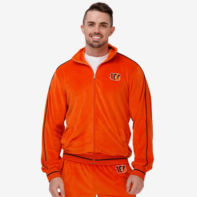 Cincinnati Bengals Haut zippé en velours orange