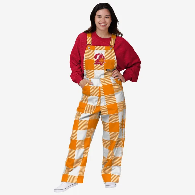 Tampa Bay Buccaneers Salopette thématique à carreaux Creamsicle pour femme